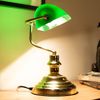 Antike LED Schreibtischlampe mit grünem Acrylschirm Bild 3