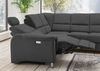 Polstergarnitur >Ludwigshafen< Motor-Relaxfunktion, Schlaffunktion, schwarz - 268x113x222cm (BxHxT) Bild 5