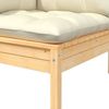 vidaXL Gartensofa 2-Sitzer mit Kissen in Creme Massivholz Kiefer 806646 Bild 5