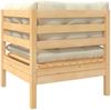 vidaXL Gartensofa 2-Sitzer mit Kissen in Creme Massivholz Kiefer 806646 Bild 4