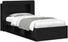 vidaXL Bettgestell mit Stauraum Schwarz 90x200 cm Holzwerkstoff 3433455 Bild 2