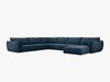 Micadoni Panorama-Ecksofa Kaelle 8-Sitzer Links Chenille Over The Horizon Königsblau Bild 2