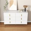 Elegantes Sideboard mit modernem Design, Kommode und viel Stauraum, goldene Griffe Bild 4