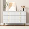Elegantes Sideboard mit modernem Design, Kommode und viel Stauraum, goldene Griffe Bild 2