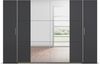 rauch Kleiderschrank, Dreh- und Schwebetürenschrank KRONACH, 4-türig, 2 Spiegeltüren teilaufgelegt, Grau metallic, 311 x 210 x 59 cm Bild 2