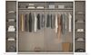 rauch Kleiderschrank, Dreh- und Schwebetürenschrank KRONACH, 4-türig, 2 Spiegeltüren teilaufgelegt, Grau metallic, 311 x 210 x 59 cm Bild 5