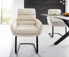 Freischwinger Abelia-Flex mit Armlehnen Cord Beige Freischwinger flach Schwarz Bild 2