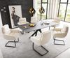 Freischwinger Abelia-Flex mit Armlehnen Cord Beige Freischwinger flach Schwarz Bild 4