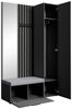 Beautysofa Garderobenschrank mit großem Spiegel und Kleiderstange MARGARET II+IV ein hoher eintüriger Kleiderschrank und ein komfortabler Schuhschrank Bild 2