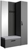 Beautysofa Garderobenschrank mit großem Spiegel und Kleiderstange MARGARET II+IV ein hoher eintüriger Kleiderschrank und ein komfortabler Schuhschrank Bild 5