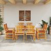 vidaXL Garten Essgruppe 9 pcs Braun Massivholz Akazie 3375687 Bild 4