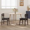 vidaXL Esszimmerstuhl 2 pcs Hellbraun und Schwarz Massives Gummiholz 42020511 Bild 3