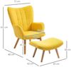 HOMCOM Relaxsessel Loungesessel, Armlehnstuhl, Fernsehsessel für Wohnzimme (Ohrensessel, 2-St, Polstersessel), mit Cord-Optik Bild 3