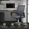 ML-DESIGN Bürostuhl Schreibtischstuhl ergonomisch mit Armlehnen Wippfunktion 360° drehbar, Computerstuhl Grau mit Rollen Schreibtischstuhl Gaming-Stuhl Drehstuhl Bild 2