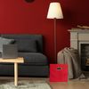 Relaxdays 12 x Aufbewahrungsbox Stoff rot Bild 3
