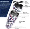 Protein Shaker Edelstahl 750ml mit Skala und Kugel Weiß BPA-frei Bild 5