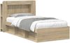 vidaXL Bettgestell mit Stauraum Sonoma-Eiche 90x190 cm Holzwerkstoff 3433444 Bild 2