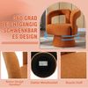 LVHOM Polsterstuhl 360° drehbar, Drehsessel Bouclé-Stoff, Loungesessel mit Armlehnen, Armlehnenstuhl Relaxsessel, Orange Bild 5