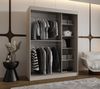 ABIKS MÖBEL Schwebetürenschrank RUBINO V 150 Schlafzimmerschrank mit Schiebetüren Kleiderstange Regale Bild 2