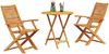 vidaXL Klapp Bistro Set 3 pcs Braun Massivholz Akazie 3375695 Bild 3