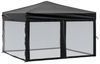 vidaXL Partyzelt Faltbar mit Seitenwänden Schwarz 3x3 m 93532 Bild 2