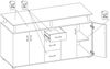 Sideboard 'Lift', Eiche Sägerau Dekor / Weiß, 180 cm breit Bild 2
