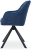 GOEURVANT 1437 Esszimmerstühle 4er-Set mit Armlehnen, 360° Drehbar, Chenille - Blau Bild 5