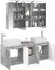 vidaXL Badezimmerschrank-Set 4 pcs Betongrau Holzwerkstoff 3406418 Bild 3