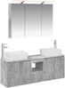 vidaXL Badezimmerschrank-Set 4 pcs Betongrau Holzwerkstoff 3406418 Bild 2