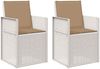 vidaXL Garten Esszimmerstühle 2 pcs Weiß und Taupe PP 8000004 Bild 2