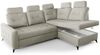 Ecksofa Schlafsofa Sofa WENDIE Stoff Hold Me Beige Ottomane Rechts Bild 2