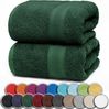 NatureMark Saunatuch Frottier Saunatücher 80x200cm, 100% Baumwolle (2-St), Premium Qualität SAUNATUCH Sauna-Handtuch, 80x200cm, Dunkel grün Bild 4