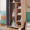 Kleiderschrank Doros Sonoma 100 x 168 cm offen, mit Rollen Vicco Bild 5