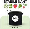 Praknu Pflanzkübel Pflanzsack 20l - 5 STK aus Vliesstoff mit Schilder zum Beschriften (5er Set, 5 St), mit Griff - Für Gemüse, Pflanzen & Blumen - Stofftöpfe - Grow Töpfe Bild 3