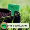 Praknu Pflanzkübel Pflanzsack 20l - 5 STK aus Vliesstoff mit Schilder zum Beschriften (5er Set, 5 St), mit Griff - Für Gemüse, Pflanzen & Blumen - Stofftöpfe - Grow Töpfe Bild 4
