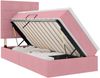 vidaXL Bett mit Stauraum und LED mit Matratze Rosa 90 x 200 cm Samt 3372644 Bild 2