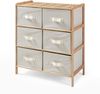 Kommode Maldon mit 6 Stoffschubladen 79x66x35 cm Natur/Beige [en. casa] Bild 4