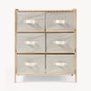Kommode Maldon mit 6 Stoffschubladen 79x66x35 cm Natur/Beige [en. casa] Bild 5
