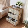 Kommode Maldon mit 6 Stoffschubladen 79x66x35 cm Natur/Beige [en. casa] Bild 2