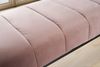 Sitzbank Samt Rosa 108x40x40cm Polsterbank Metallgestell Modern Gesteppt Bild 5