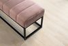 Sitzbank Samt Rosa 108x40x40cm Polsterbank Metallgestell Modern Gesteppt Bild 4
