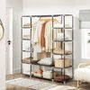 'LSF03H' Stoffschrank XXL mit Kleiderstange, schwarz, 175 x 150 x 45 cm Bild 4
