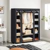 'LSF03H' Stoffschrank XXL mit Kleiderstange, schwarz, 175 x 150 x 45 cm Bild 2