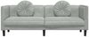 vidaXL Sofa mit Kissen 3-Sitzer Hellgrau Samt 372642 Bild 4