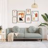 vidaXL Sofa mit Kissen 3-Sitzer Hellgrau Samt 372642 Bild 3