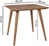 Wohnling Esszimmertisch REPA 80 x 80 x 76 cm Sheesham rustikal Massiv-Holz | Design Landhaus Esstisch | Tisch Bild 3