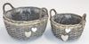 2er Set Pflanzkorb Blumenkorb Blumentopf Pflanzentopf Korb Übertopf Blumenkübel Bild 5