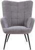 Sessel >UTA< (BxHxT: 72x97x80 cm) in grau aus Cord - 72x97x80cm (BxHxT) Bild 5