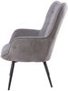 Sessel >UTA< (BxHxT: 72x97x80 cm) in grau aus Cord - 72x97x80cm (BxHxT) Bild 3