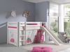 Vipack 'Pino' Halbhochbett natur, inkl. Rutsche, Vorhang 'Princess' Bild 2